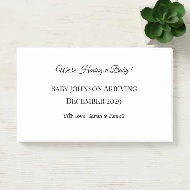 Custom Baby Reveal Card Post-it Notes (Office)