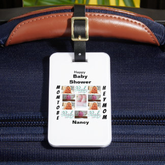 Custom Baby Shower 11 Photo Collage  Luggage Tag
