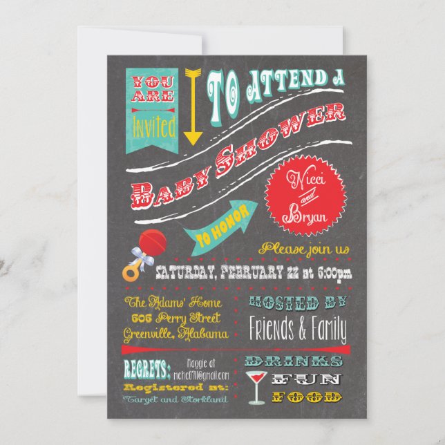 Custom Baby Shower Invitation (Front)