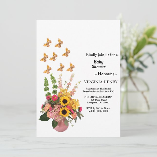 Custom Baby Shower Invitation Printable Template (Standing Front)