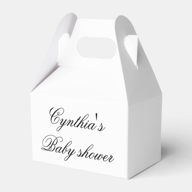 Custom Baby Shower Party Favour Boxes (Front Side)