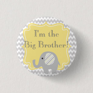 Custom Baby Shower Party I'm the Big Bro Button