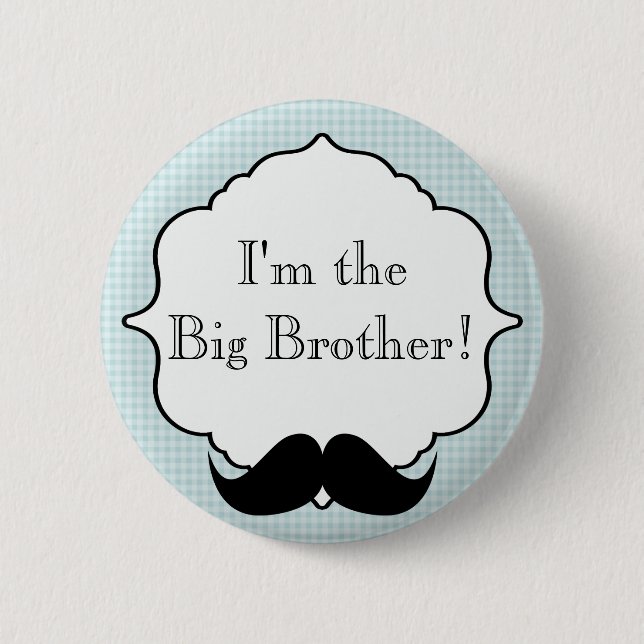 Custom Baby Shower Party Im the Big Brother Button (Front)
