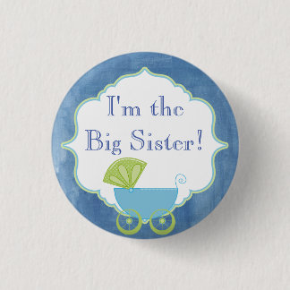 Custom Baby Shower Party I'm the Big Sister Button