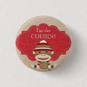 Custom Baby Shower Party I'm the Cousin Button