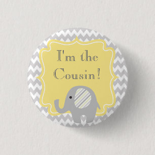 Custom Baby Shower Party I'm the Cousin Button