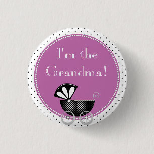 Custom Baby Shower Party I'm the Grandma Button