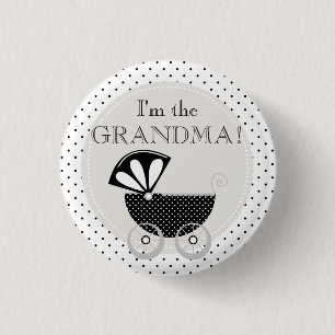 Custom Baby Shower Party I'm the Grandma Button