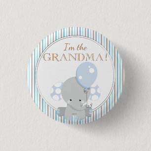 Custom Baby Shower Party I'M THE GRANDMA Button