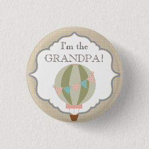 Custom Baby Shower Party I'm the Grandpa Button