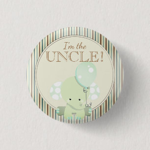 Custom Baby Shower Party I'M THE UNCLE Button