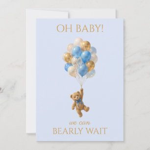 Custom Baby Teddy Bear Baby Shower Invitation