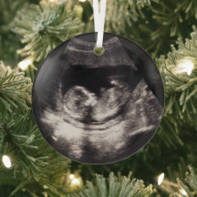 Custom Baby Ultrasound Pregnancy Announcment Photo