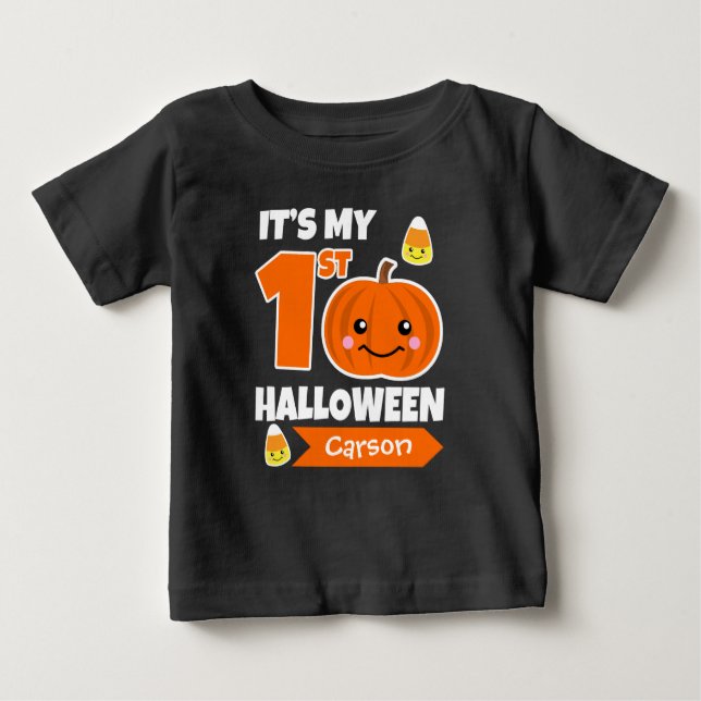 Custom Baby's 1st Halloween Shirt - Add Name (Front)