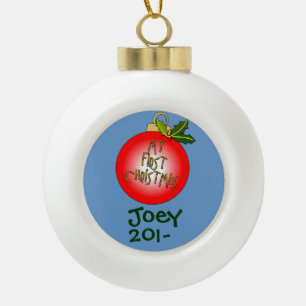 Custom Baby's First Christmas Ornament