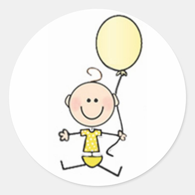 Custom Baby's First Classic Round Sticker (Front)