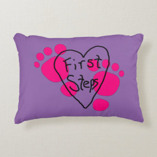 Custom Baby's First Steps Decorative Cushion