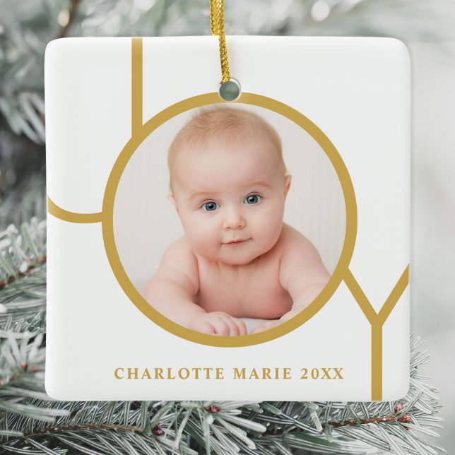 Custom Baby's Photo Christmas Holidays  Ceramic Ornament (Creator Uploaded)