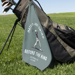 Custom Bachelor Party Favour Golf Trip Groomsmen  Golf Towel<br><div class="desc">Tee off in style with this Bachelor Party "Last Swing Before the Ring" golf towel! A cool,  modern design perfect for the groom’s crew on the course. Customise for a personal touch and a legendary golf trip!</div>