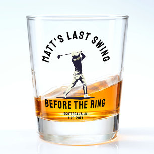 Custom Bachelor Party Favour Golf Trip Groomsmen Shot Glass