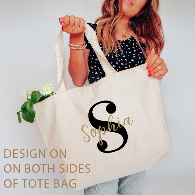 Custom Bachelorette Party Bridesmaid Monogram Tote Bag (Creator Uploaded)