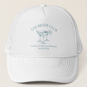 Custom Bachelorette Party Cocktail Social Club Trucker Hat