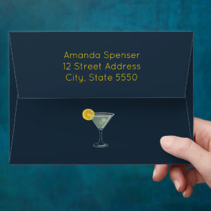 Custom Bachelorette Party Envelope with Margarita