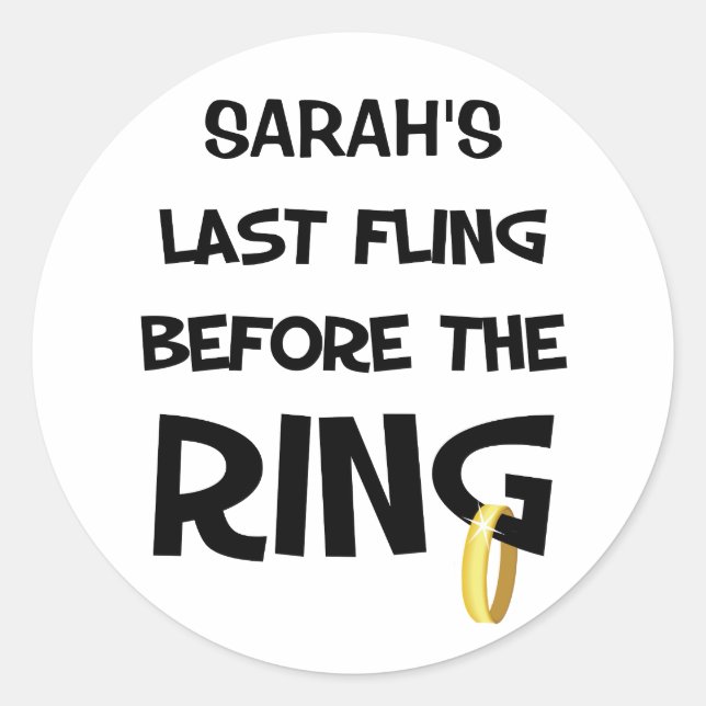 Custom Bachelorette Party stickers (Front)