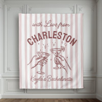 Custom Bachelorette Pastel Stripes Martini Cheers