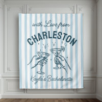 Custom Bachelorette Pastel Stripes Martini Cheers