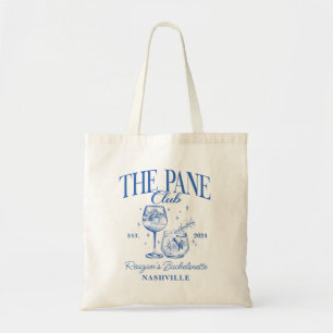 Custom Bachelorette Retro Cocktail Blue Tote Bag
