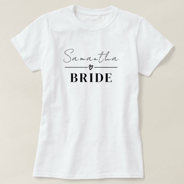 Custom  Bachelorette Retro T shirts, Team Bride T-Shirt (Design Front)