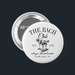 Custom Bachelorette The Bach Club Bridesmaid Favou 6 Cm Round Badge<br><div class="desc">This custom “Bach Club” button makes the perfect bridesmaid favour—fun,  stylish,  and totally squad-approved. Black and white version</div>