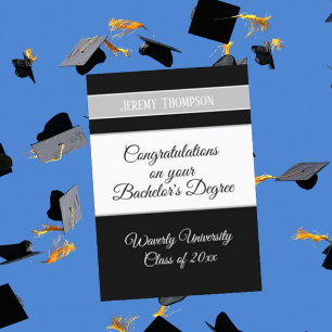 Custom bachelor's degree college graduation card