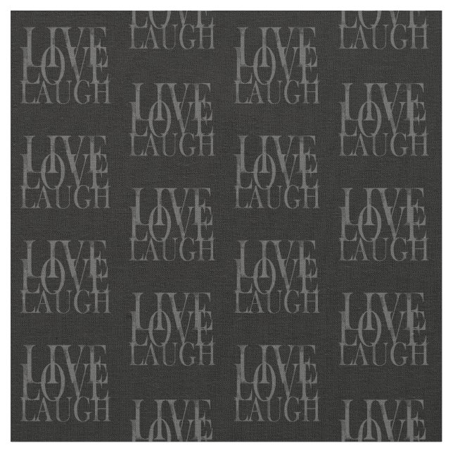 Custom back Colour Live Love Laugh Inspirational Fabric (Close Up)