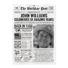Custom Back in 1966 Newspaper Birthday Card, Trend