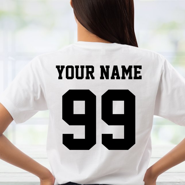 Custom Back Name and Number Personalised Sports T-Shirt (Creator Uploaded)