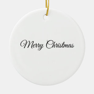custom back sided family photo christmas ceramic ornament