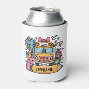 Custom Back-to-School Bus - Personalise Can Cooler