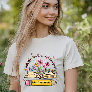 Custom Back to School Teacher Book T-Shirt
