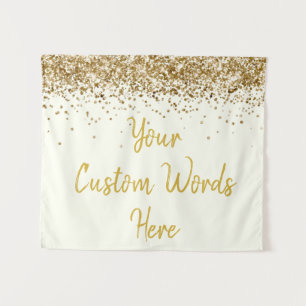 Custom Backdrop Anniversary Party Photobooth Ivory Tapestry