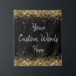 Custom Backdrop Birthday Party Photo Booth Black Tapestry<br><div class="desc">custom backdrop for photo booth,  birthday party twinkle 15th 18th,  glitter anniversary sweet 16 16th,  personalised 30th 21st 25th 35th,  bridal shower hen do wedding,  boy son man husband daughter,  girl wife prop bachelorette sparkle,  quinceanera 40th 50th 60th 70th,  bride sparkly vow renewal graduation,  grad 20th black gold silver</div>