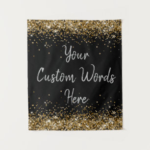 Custom Backdrop Birthday Party Photo Booth Black Tapestry