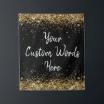 Custom Backdrop Birthday Party Photo Booth Black  Tapestry<br><div class="desc">custom backdrop for photo booth,  sparkle birthday twinkle 15th 18th,  glitter anniversary sweet 16 16th,  personalised 30th 21st 25th 35th,  bridal shower hen do weekend,  wedding night sparkly son boy,  boho bach prop bachelorette party,  quinceanera 40th 50th 60th 70th,  20th vow renewal graduation uni,  daughter girl black white gold</div>