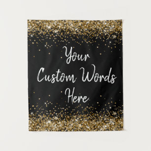 Custom Backdrop Birthday Party Photo Booth Black Tapestry