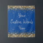 Custom Backdrop Birthday Party Photo Booth Blue Tapestry<br><div class="desc">custom backdrop for photo booth,  sparkle birthday twinkle 15th 18th,  glitter anniversary sweet 16 16th,  personalised 30th 21st 25th 35th,  bridal shower hen do weekend,  wedding night cobalt husband prop,  son man boy bachelorette party,  quinceanera 40th 50th 60th 70th,  20th vow renewal graduation 10th,  cobalt royal blue silver gold</div>