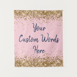 Custom Backdrop Birthday Party Photo Booth Blush Tapestry