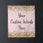Custom Backdrop Birthday Party Photo Booth Blush Tapestry<br><div class="desc">custom backdrop for photo booth,  birthday party twinkle 15th 18th,  glitter anniversary sweet 16 16th,  personalised 30th 21st 25th 35th,  bridal shower hen do wedding,  boy son man husband daughter,  girl wife prop bachelorette sparkle,  quinceanera 40th 50th 60th 70th,  bride sparkly vow renewal graduation,  10th grad blush pink gold</div>