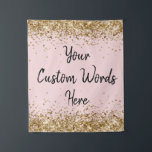 Custom Backdrop Birthday Party Photo Booth Blush Tapestry<br><div class="desc">custom backdrop for photo booth,  birthday party twinkle 15th 18th,  glitter anniversary sweet 16 16th,  personalised 30th 21st 25th 35th,  bridal shower hen do wedding,  boy son man husband daughter,  girl wife prop bachelorette sparkle,  quinceanera 40th 50th 60th 70th,  bride sparkly vow renewal graduation,  10th grad blush pink gold</div>