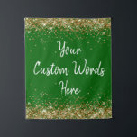Custom Backdrop Birthday Party Photo Booth Emerald Tapestry<br><div class="desc">custom backdrop for photo booth,  sparkle birthday twinkle 15th 18th,  glitter anniversary sweet 16 16th,  personalised 30th 21st 25th 35th,  bridal shower hen do weekend,  wedding night sparkly son boy,  boho bach prop bachelorette party,  quinceanera 40th 50th 60th 70th,  20th vow renewal graduation girl,  daughter emerald green white gold</div>